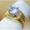 Fashion Businessman 18K White Gold Plated + AAA Zircon Men Diamond Ring, Size: 10, Diameter: 19.8mm, Perimeter: 62.1mm