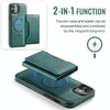 For iPhone 12 / 12 Pro DG.MING MAGKING-K2 Series MagSafe RFID Card Bag Detachable Phone Case(Green)