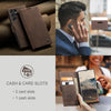 For Samsung Galaxy S25 Ultra 5G CaseMe 013 Multifunctional Horizontal Flip Leather Phone Case(Coffee)