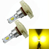 2 PCS H16(EU) 72W 1000LM 6000-6500K Super Bright White Light Car Fog LED Bulbs, DC 12-24V(Yellow Light)