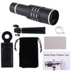 Universal 18X Magnification Lens Mobile Phone 3 in 1 Telescope + Tripod Mount + Mobile Phone Clip(Black)