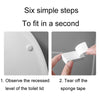 3pcs Anti Dirty Handle Toilet Lid Lifter Bathroom Bidet Seat Lifting Lid Kit(Gray)