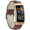 K20 1.14 inch Leather Band Earphone Detachable Life Waterproof Smart Watch Support Bluetooth Call(Brown)