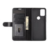 For Alcatel 3X 2020 R64 Texture Single Horizontal Flip Protective Case with Holder & Card Slots & Wallet& Photo Frame(Black)