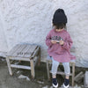 Autumn Girls Loose Letter Long Sleeve Skirt Shirt, Suggest Height:Size 9105-110cm(Grey)