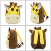 Kids 3D Animal Velvet Backpacks Children Cartoon Kindergarten Toys Gifts School Bags(Giraffe)
