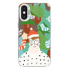 For iPhone X / XS Christmas Series PC Full Coverage Pattern Phone Case(CW061 White)