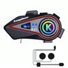 KUQIBAO Motorcycle Helmet Long-Lasting Bluetooth Headset With Light(Hard Microphone)