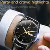 OLEVS 6898 Men Fashion Waterproof Dual Calendar Quartz Watch(Black)