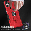 For Samsung Galaxy A06 4G Ring Holder Armor Hybrid Phone Case(Red)