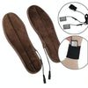 Lithium Battery Powered & Rechargeable Heated Insoles Keep Feet Warm Pad, Keep Warm 8-9 hours, Size: 35-36 yard(Brown)