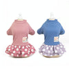 Blue Smiley Polka Dot Dog Dress, XXL - Summer Pet Costume