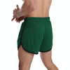 XL Three Pants Men Gym Shorts Quick Dry Swimming Trunks(Ink Green)