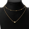Jewelry Vintage Simple Copper Heart Multi - Layer Clavicle Necklace Wholesale Necklace(gold)