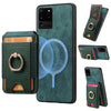 For Samsung Galaxy S20 Ultra Retro Splitable Magnetic Stand Card Bag Leather Phone Case(Green)
