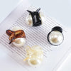 Girls Pearl Mini Hair Claw Women Hair Crab Hair Claws Makeup Washing Tool Hair Accessories(Champagne)