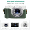 For Sony ZV-1F Vlog Camera Full Body Leather Camera Case Bag with Strap (Green)