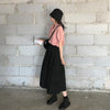 High Waist Drape Skirt Loose And Thin Mid-Length A-Line Skirt, Size: L(Black)