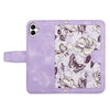 For Samsung Galaxy A04e Floral Pattern Leather Phone Case with Lanyard(Light Purple)