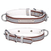 Reflective PU Leather Dog Collar, Brown, S - Soft & Adjustable