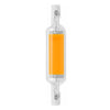 78MM 10W R7S LED COB Dimmer Glass Lamp Double-end Horizontal Plug-in Light(110V Warm White Light)