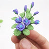 1:12 Mini House Toy Simulation Purple Rose Flowers Model Toy(Purple)
