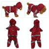 Waterproof Dog Raincoat, XXL, Red - Breathable & Reflective
