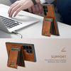 For Samsung Galaxy S25+ 5G Suteni H17 Oil Eax Leather MagSafe Detachable Wallet Phone Case(Brown)