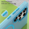 For Samsung Galaxy S23 Ultra 5G MagSafe Frosted Translucent TPU + PC Full Coverage Phone Case(Blue)