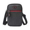 For 5.5-6.5 inch Mobile Phones Universal Canvas Waist Bag with Shoulder Strap & Earphone Jack(Red)
