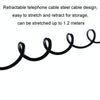Universal Safety Code Wire Rope Helmet Lock for Motorcycles Bicycles, Black+Storage Bag