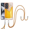 For Samsung Galaxy S25 Ultra 5G Electroplating Dual-side IMD Phone Case with Lanyard(Draft Beer)