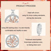 S925 Sterling Silver Rose Gold Tree Of Life Pendant DIY Beads(BSC1007)