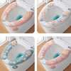 EVA Adhesive Toilet Pad Four Seasons Universal Cartoon Cute Waterproof Toilet Sticker, Style: White Little Flower