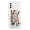 For Samsung Galaxy A26 5G Colored Drawing Leather Phone Case(Little Tabby Cat)