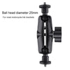 25mm 1/4 inch Screw ABS Ball Head Adapter Mount(Black)