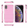 For iPhone XS Max High Transparency TPU Hybrid PC Airbag Phone Case(Pink)