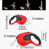 Retractable Dog Lead 3m Red - Non-Slip Handle & Durable ABS
