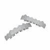 Hip-HopGold-Plated Micro-Inlaid Zircon 8 Gold Braces, Colour: Silver Lower Teeth