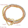 3 In 1 Men Women Micro-inlaid Zircon Elastic Bracelet(Five-pointed star)