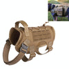 Dog Training Vest, Brown, M - Durable 1000D Nylon, Breathable