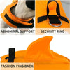 Dog Life Jacket, XL Blue, Shark Fin Design - Enhanced Buoyancy & Visibility