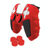 For Sony PS5 Splicing Color Silicone Gamepad Protective Case with Rocker Caps(Red Black)