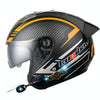 KUQIBAO Motorcycle Smart Bluetooth Sun Protection Double Lens Safety Helmet, Size: L(Matte Black Phantom Fiber+Black Tail)
