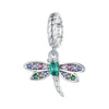 Sterling Silver Zircon Dragonfly Beaded Jewelry Accessory