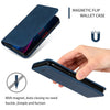 Retro Skin Feel Business Magnetic Horizontal Flip Leather Case for Xiaomi Redmi 7 / Redmi Y3(Navy Blue)