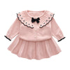 Autumn And Winter Girls Sweater + Half Skirt Knitted Set, Size:  100cm(Red)