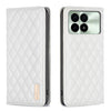 For Xiaomi Redmi K70 / K70 Pro Diamond Lattice Magnetic Leather Flip Phone Case(White)
