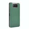 For Asus Zenfone 7 ZS670KS / ZenFone 7 Pro ZS671KS Carbon Fiber Texture Horizontal Flip TPU + PC + PU Leather Case with Card Slot(Green)