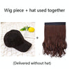 8261E Fashion Hat Wig Female Detachable Pear Flower Roll Long Hair Wig(Light Brown)
